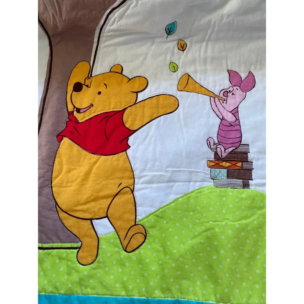 Vintage Disney Winnie the Pooh Quilt Baby Blanket 100 acre woods Tigger Piglet